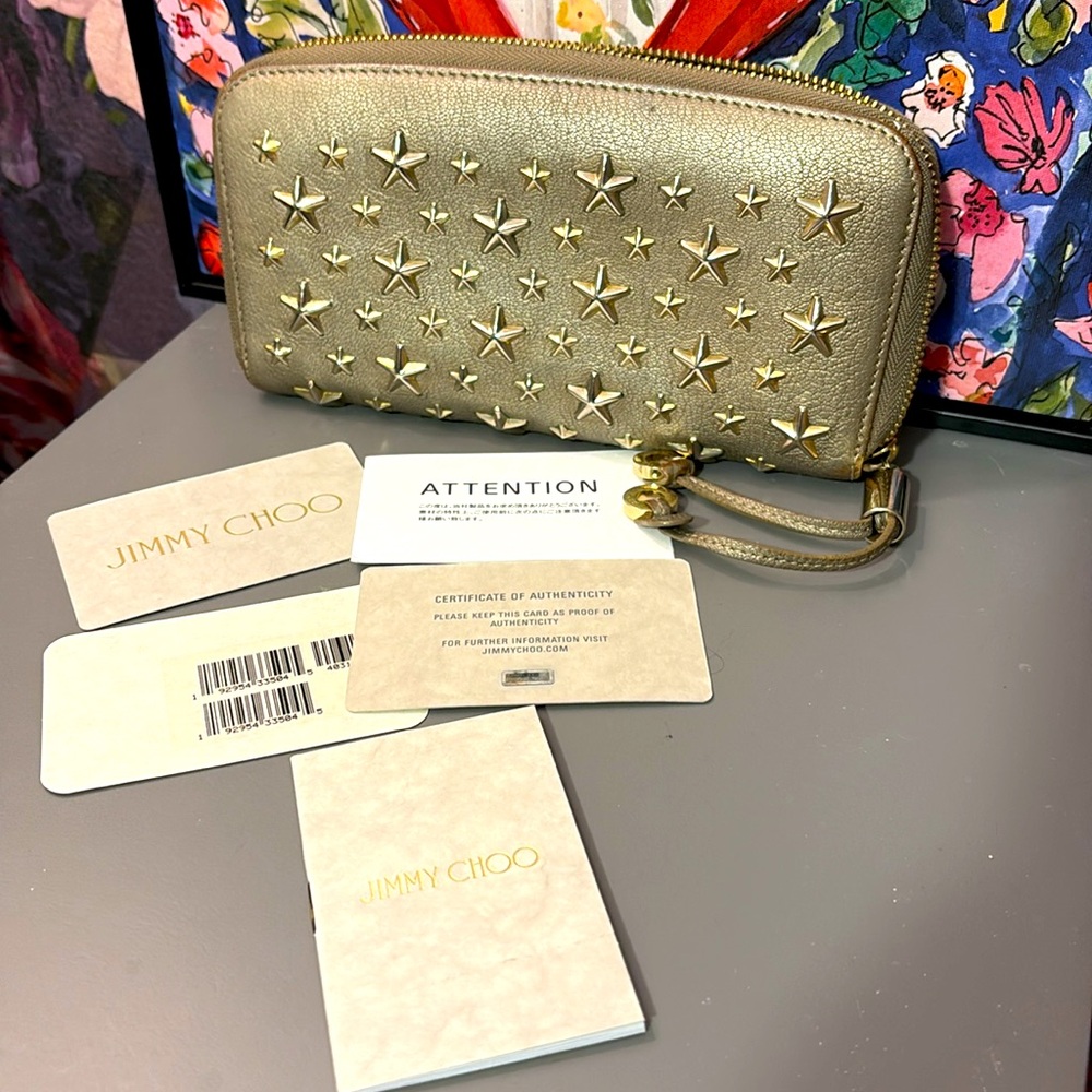 Jimmy Choo Stars Wallet + Tags & COA